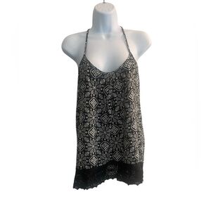 Women's Mossimo Supply CoY2K Lace trim babydoll floral whimsigoth sleeveless top
